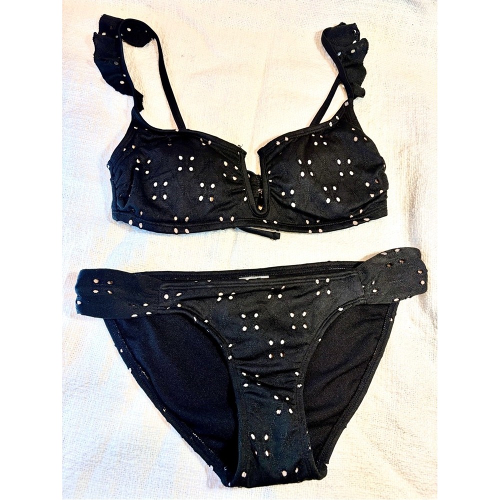 NWT Women's Eyelet Hipster 2 piece Bikini  Set - Xhilaration - size xsmall - new